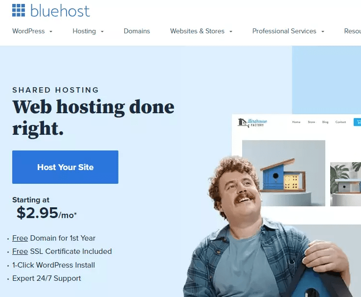  start a blog with bluehost web hosting